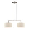 Meridian 2 Light English Bronze Linear Chandelier (49292-92)