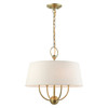 Cartwright 4 Light Antique Brass Pendant Chandelier (49444-01)