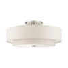 Meridian 6 Light Brushed Nickel Semi Flush (45849-91)