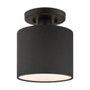 Bainbridge 1 Light Black Semi Flush (45661-04)