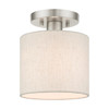 Meadow 1 Light Brushed Nickel Semi Flush (49807-91)