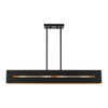 Soma 4 Light Textured Black Linear Chandelier (45957-14)
