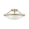 Newburgh 3 Light Semi-Flush In Antique Brass (4824-01)