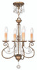 Isabella 4 Light Hand Applied European Bronze Mini Chandelier (51904-36)