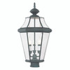 Georgetown Collection 3 Light Charcoal Outdoor Post Top Lantern (2364-61)