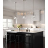Torino Collection One-Light Brushed Nickel Etched Glass Transitional Mini-Pendant Light (P5153-09)