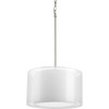 Cuddle 1 Light Mylar Drum Pendant in Brushed Nickel (P5036-09)