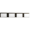 Ace LED Collection Four-Light Antique Bronze Etched Glass Modern LED Bath Vanity Light (P2145-2030K9)