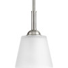 Arden Collection One-Light Brushed Nickel Etched Glass Farmhouse Mini-Pendant Light (P5092-09)