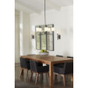 Tobin Collection Five-Light Matte Black Etched White Glass Modern Chandelier Light (P400182-031)