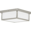Box LED Brushed Nickel One-Light 10" LED Flush Mount (P350114-009-30)
