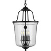 Bowman Collection Four-Light Black Foyer Pendant (P500207-031)