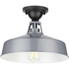 Cedar Springs Collection Metallic Gray One-Light Semi-Flush Mount (P550070-082)