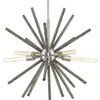 Thorpe Collection Five-Light Brushed Nickel Mid-Century Modern Style Chandelier Light (P400270-009)