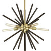 Thorpe Collection Five-Light Satin Brass Mid-Century Modern Style Chandelier Light (P400270-012)