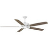 Kennedale Collection 72-Inch Five-Blade DC Motor Transitional Ceiling Fan Driftwood/Matte White (P250070-028)