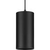 6" Black Outdoor LED Aluminum Cylinder Cord-Mount Hanging Light (P550100-031-30)