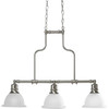 Madison 3 Light Linear Chandelier in Brushed Nickel (P4282-09)