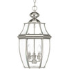 3-Lt. Brushed Nickel Hanging Lantern (P6533-09)