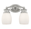 Elise 2-Light Bathroom Vanity Light in Satin Nickel (8-9127-2-SN)
