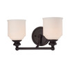 Melrose 2-Light Bathroom Vanity Light in English Bronze (8-6836-2-13)