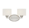 Kane 2-Light Bathroom Vanity Light in Satin Nickel (8-890-2-SN)