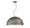 Sommerton 3-Light Pendant in Rubbed Zinc with Silver Leaf (7-5014-3-85)