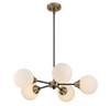 5-Light Chandelier in Oil Rubbed Bronze with Natural Brass (M10011-79)