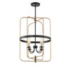 Kearney 4-Light Pendant in Vintage Black with Warm Brass (3-8072-4-51)
