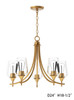 Octave 5-Light Chandelier in Warm Brass (1-4032-5-322)