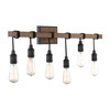 Burgess 6-Light Bathroom Vanity Light in Durango (8-993-6-41)
