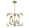 Rotterdam 4-Light Convertible Semi-Flush or Pendant in Warm Brass (6-1662-4-322)