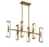 Winfield 12-Light Linear Chandelier in Warm Brass (1-9773-12-322)