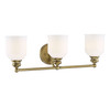 Melrose 3-Light Bathroom Vanity Light in Warm Brass (8-6836-3-322)