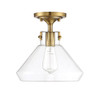 Walpole 1-Light Ceiling Light in Warm Brass (6-9137-1-322)