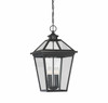 Ellijay 4-Light Outdoor Hanging Lantern in Black (5-148-BK)