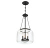Akron 3-Light Pendant in Matte Black (7-9006-3-89)