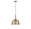 Berg 1-Light Pendant in Warm Brass (7-3751-1-322)
