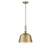 Berg 1-Light Pendant in Warm Brass (7-3751-1-322)