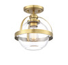 Pendleton 1-Light Ceiling Light in Warm Brass (6-7200-1-322)