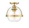 Pendleton 1-Light Ceiling Light in Warm Brass (6-7200-1-322)