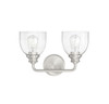 Vale 2-Light Bathroom Vanity Light in Satin Nickel (8-7205-2-SN)