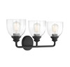 Vale 3-Light Bathroom Vanity Light in Black (8-7205-3-BK)