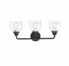 Vale 3-Light Bathroom Vanity Light in Black (8-7205-3-BK)