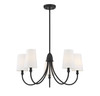Cameron 5-Light Chandelier in 
Matte Black (1-2540-5-89)