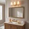 Savoy House Cameron 3-Light Bathroom Vanity Light in Warm Brass (8-2542-3-322)
