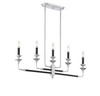 Davidson 5-Light Linear Chandelier in Black & Chrome (1-9851-5-67)