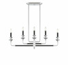 Davidson 5-Light Linear Chandelier in Black & Chrome (1-9851-5-67)