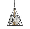 Capella 4-Light Pendant in English Bronze and Warm Brass (7-5402-4-79)