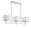 Delphi 3-Light Linear Chandelier in White with Polished Nickel Acccents (1-187-3-172)